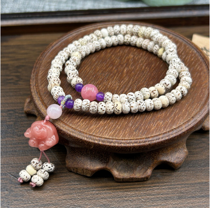 【 Doris 】Natural poojina bracelet Bodhi bracelet    (arrive about 7-12 days)