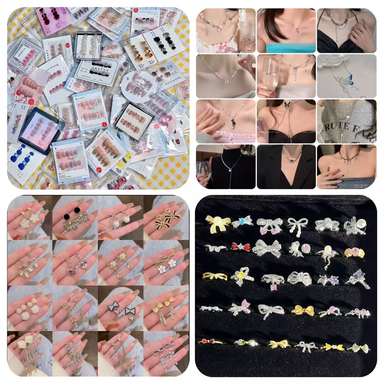 【Doris】Necklace   ·  Nails   ·  Earring  ·  Ring   Lucky  bags    (arrive about 7-12 days)