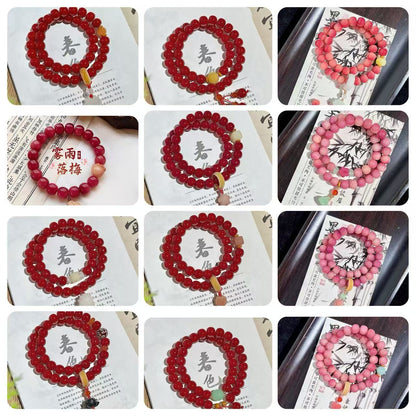 【 Doris 】Natural poojina bracelet Bodhi bracelet    (arrive about 7-12 days)