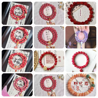 【 Doris 】Natural poojina bracelet Bodhi bracelet    (arrive about 7-12 days)