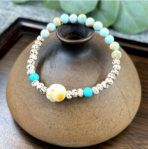 【 Doris 】Natural poojina bracelet Bodhi bracelet    (arrive about 7-12 days)