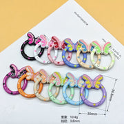 Butterfly Dots spring buckle 4 pcs