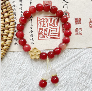 【 Doris 】Natural poojina bracelet Bodhi bracelet    (arrive about 7-12 days)