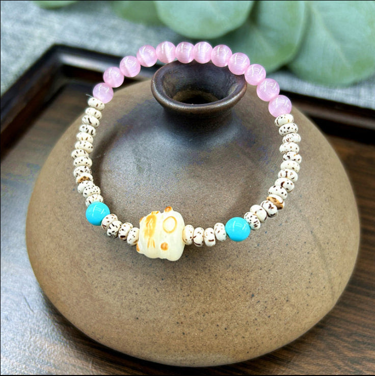 【 Doris 】Natural poojina bracelet Bodhi bracelet    (arrive about 7-12 days)